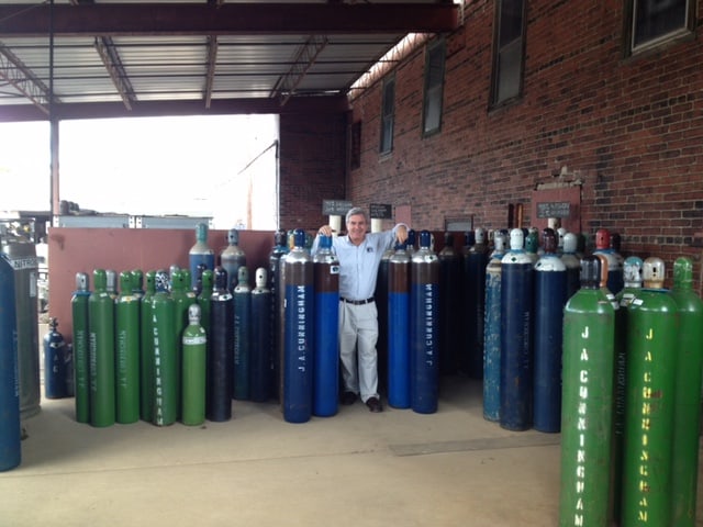 President Paul D. Cunningham and our Cunningham Equipment Gas Canisters. 