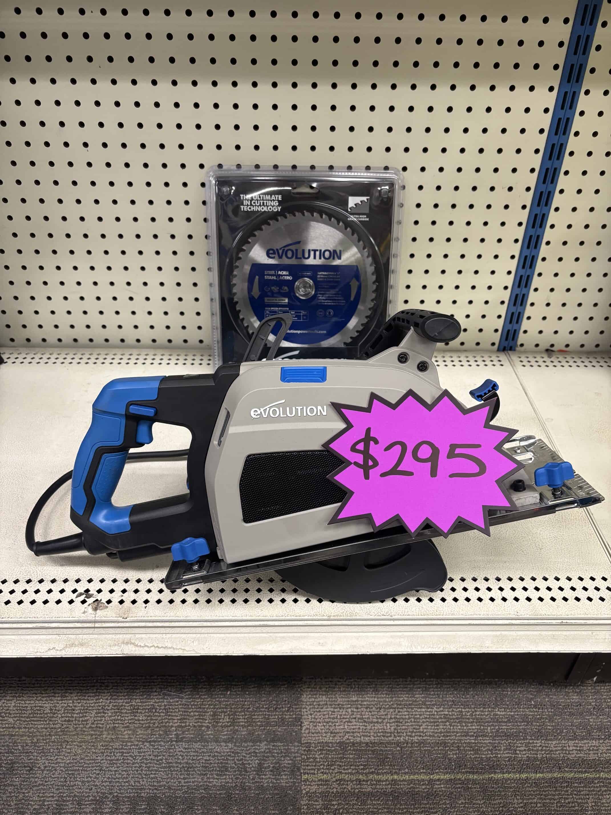 EVOLUTION HAND HELD MITRE SAW 6-3-26